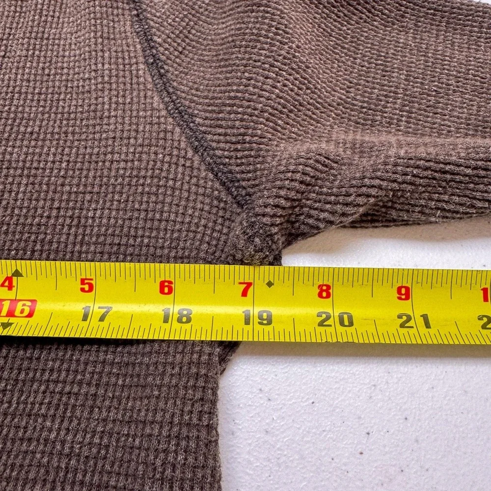 Polo Ralph Lauren Shirt‎ Mens Large Brown Waffle Thermal Long Sleeve Crewneck